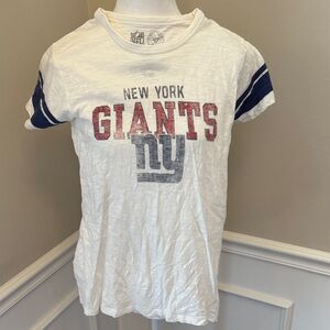 Women’s New York Giants White and Blue T-Shirt